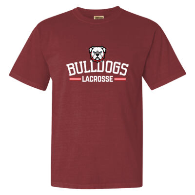 Bulldogs Lacrosse - Unisex Garment-Dyed Heavyweight T-Shirt Thumbnail