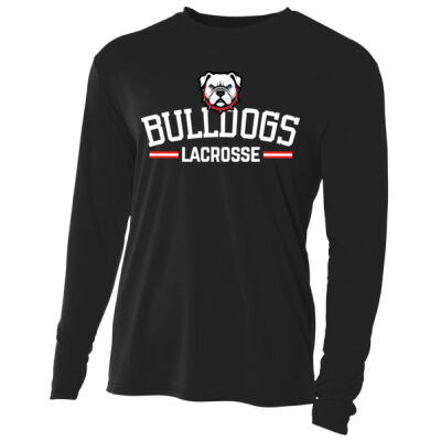 Bulldogs Lacrosse (White) - Youth Cooling Performance Long Sleeve Tee Thumbnail