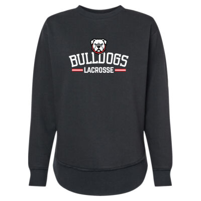 Bulldogs Lacrosse (White) - Women's Weekend Fleece Crewneck Sweatshirt Thumbnail